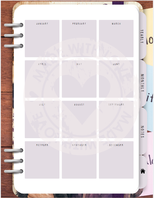 The Purple Witch Yearly Digital Planner with Hyperlinks