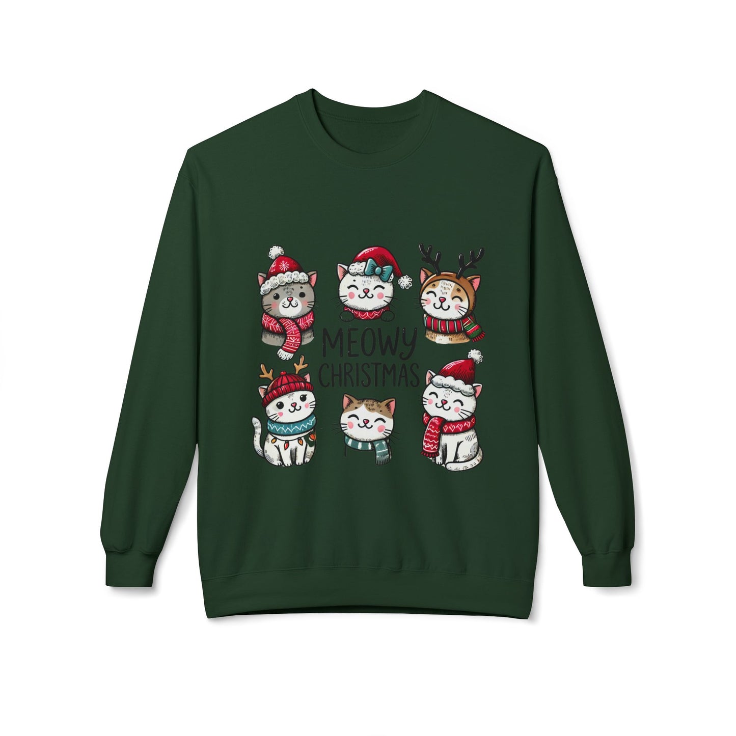 Meowy Christmas Soft Fleece Sweatshirt