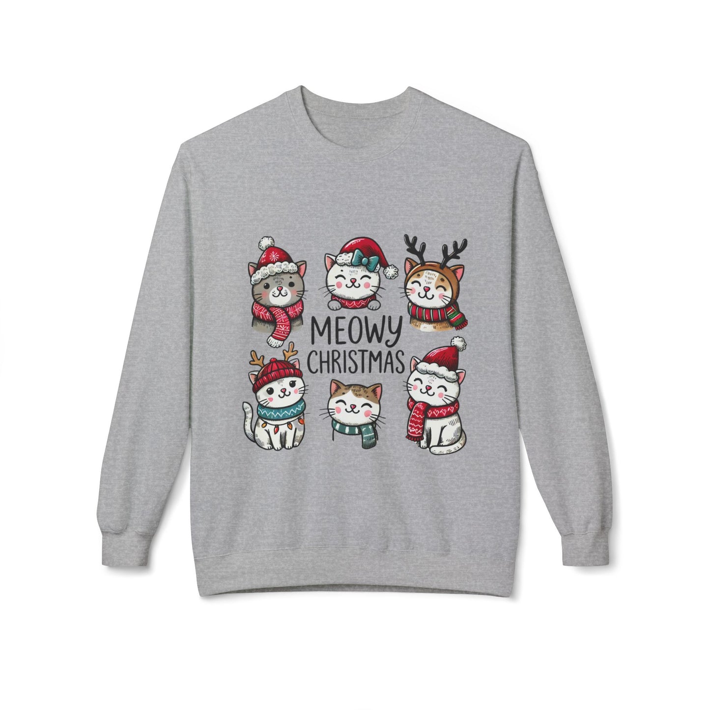 Meowy Christmas Soft Fleece Sweatshirt