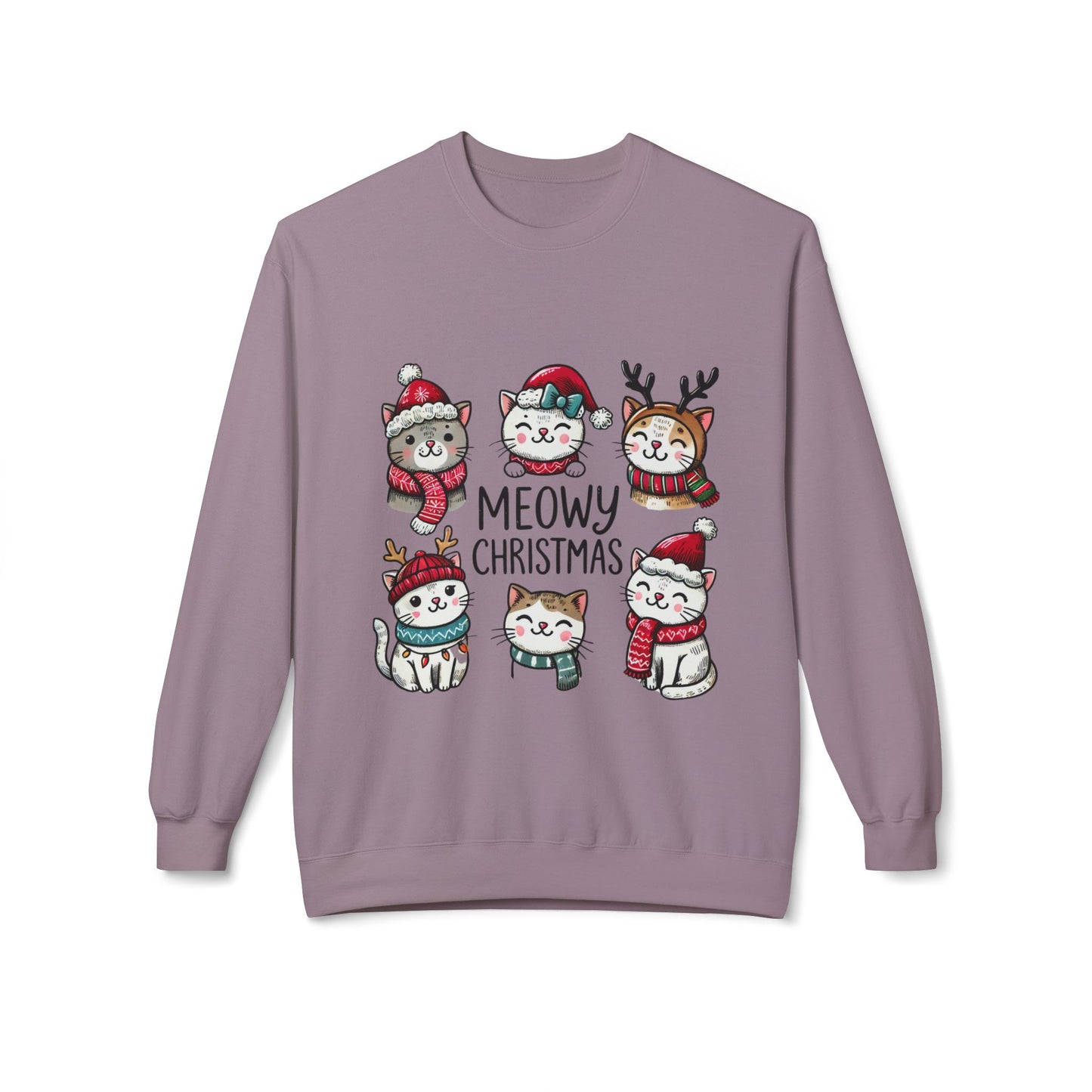 Meowy Christmas Soft Fleece Sweatshirt