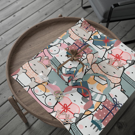 Cute Christmas Cats, Holiday Gift Wrap