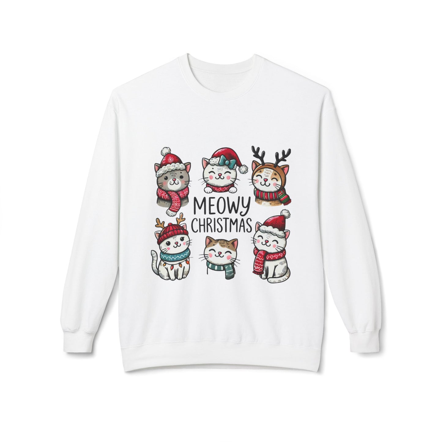 Meowy Christmas Soft Fleece Sweatshirt