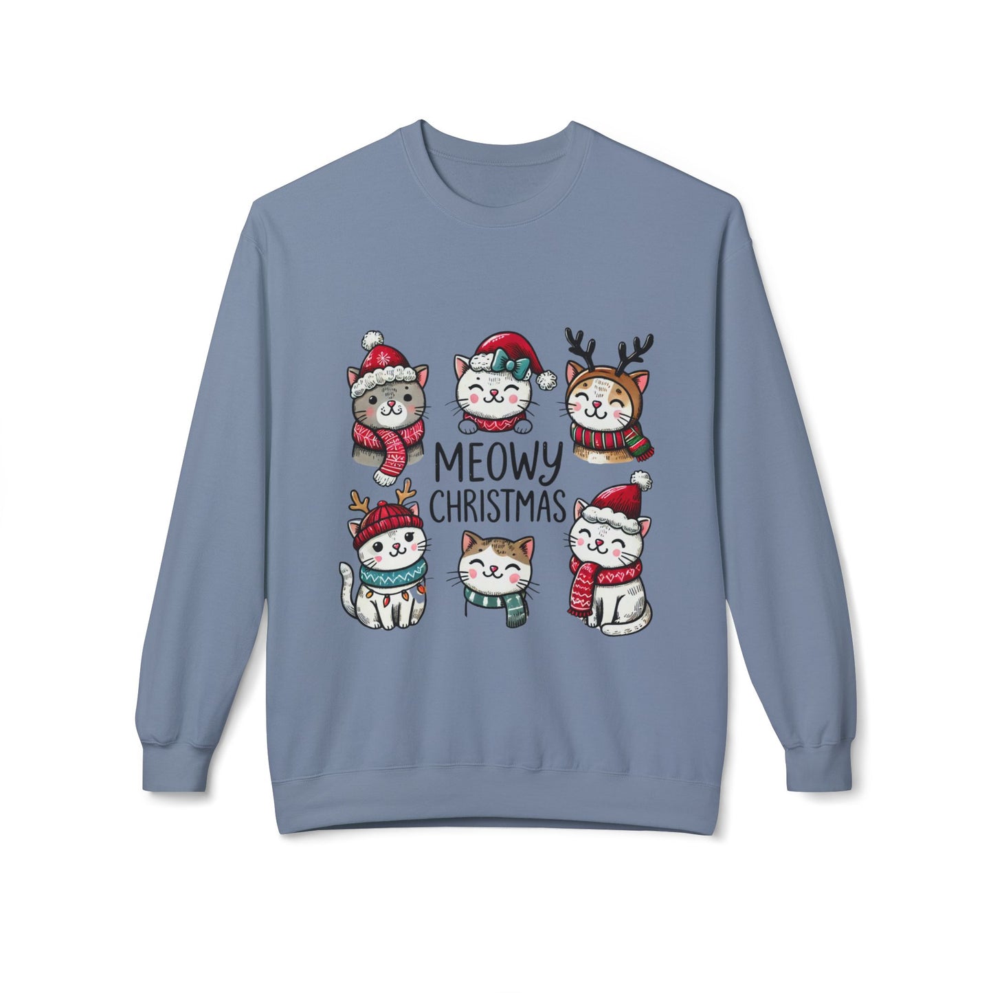 Meowy Christmas Soft Fleece Sweatshirt