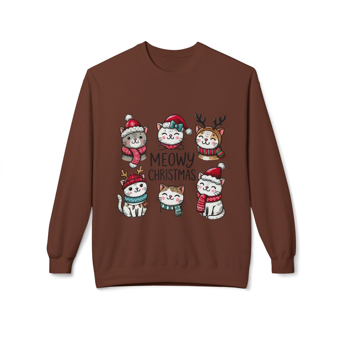 Meowy Christmas Soft Fleece Sweatshirt