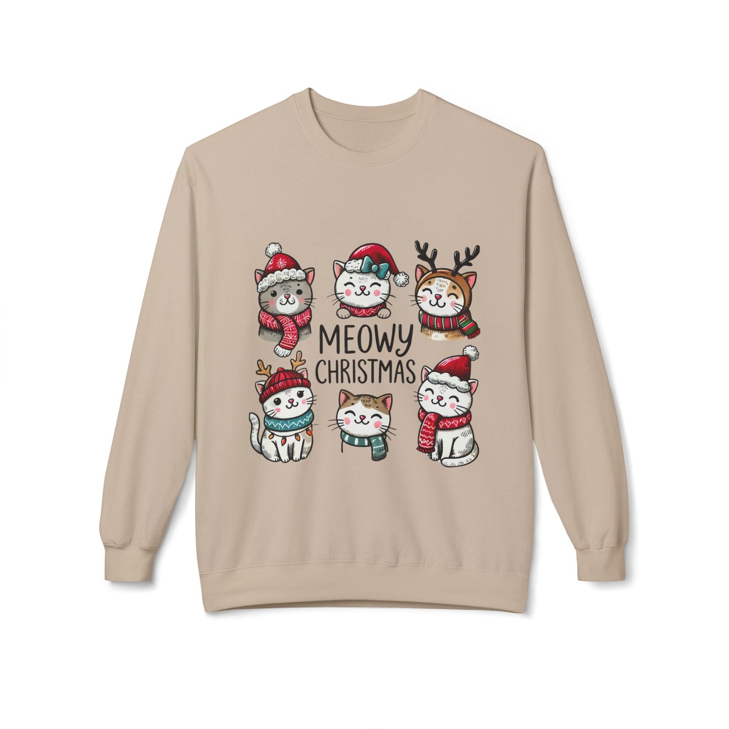 Meowy Christmas Soft Fleece Sweatshirt