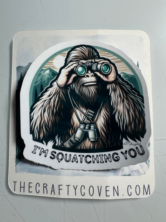 Squatching You Sticker