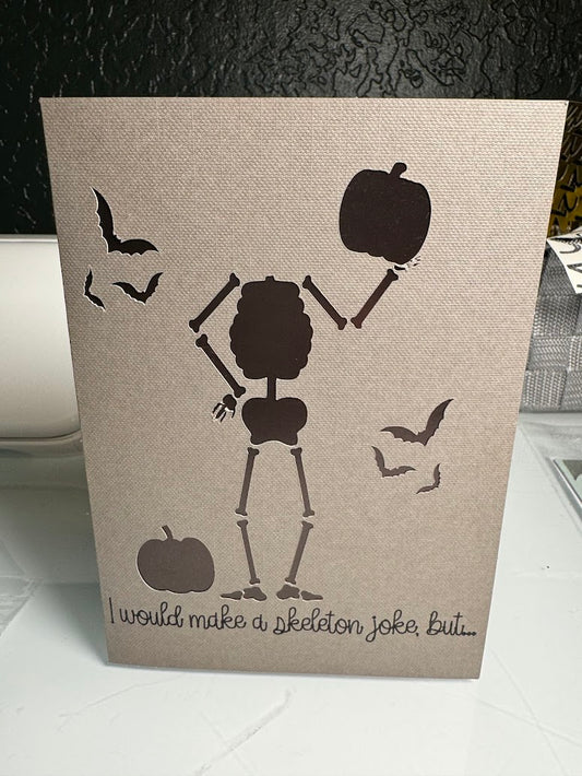 Greeting Card-Halloween Skeleton